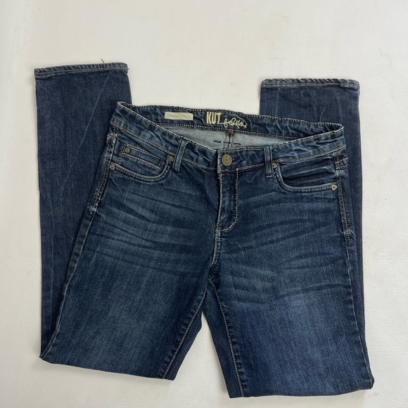 Kut from the Kloth Catherine Boyfriend Dark Wash Straight Leg Jeans Size 8 - Picture 1 of 13